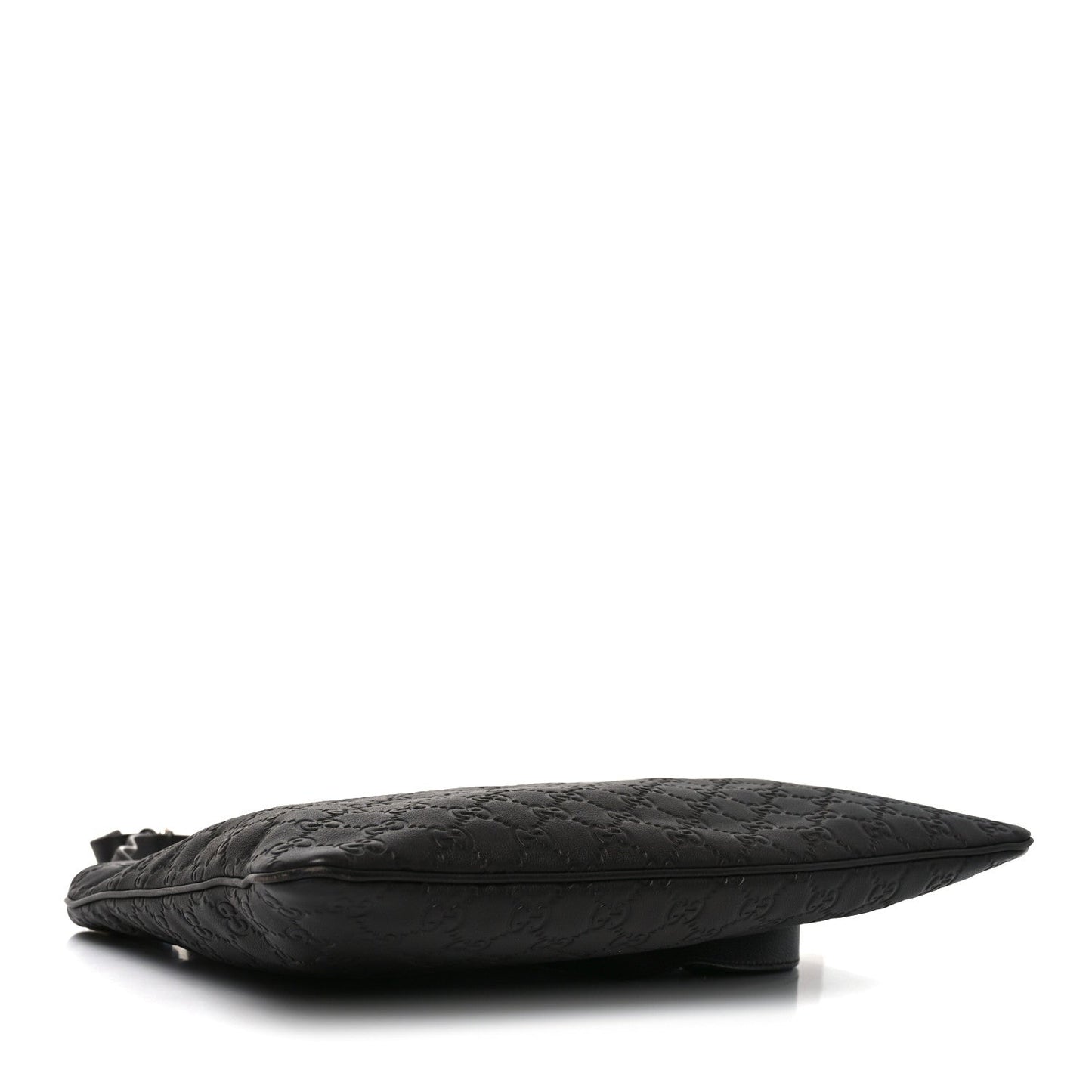 Guccissima Medium Flat Messenger Bag Black