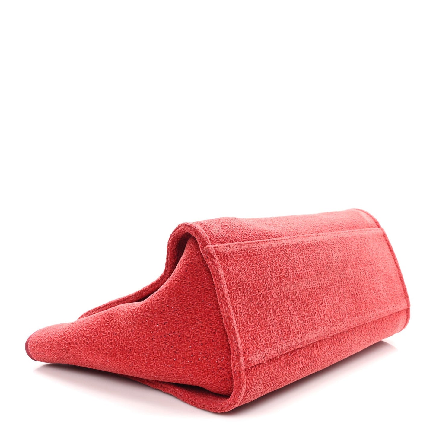 Lurex Boucle Medium Deauville Tote Red