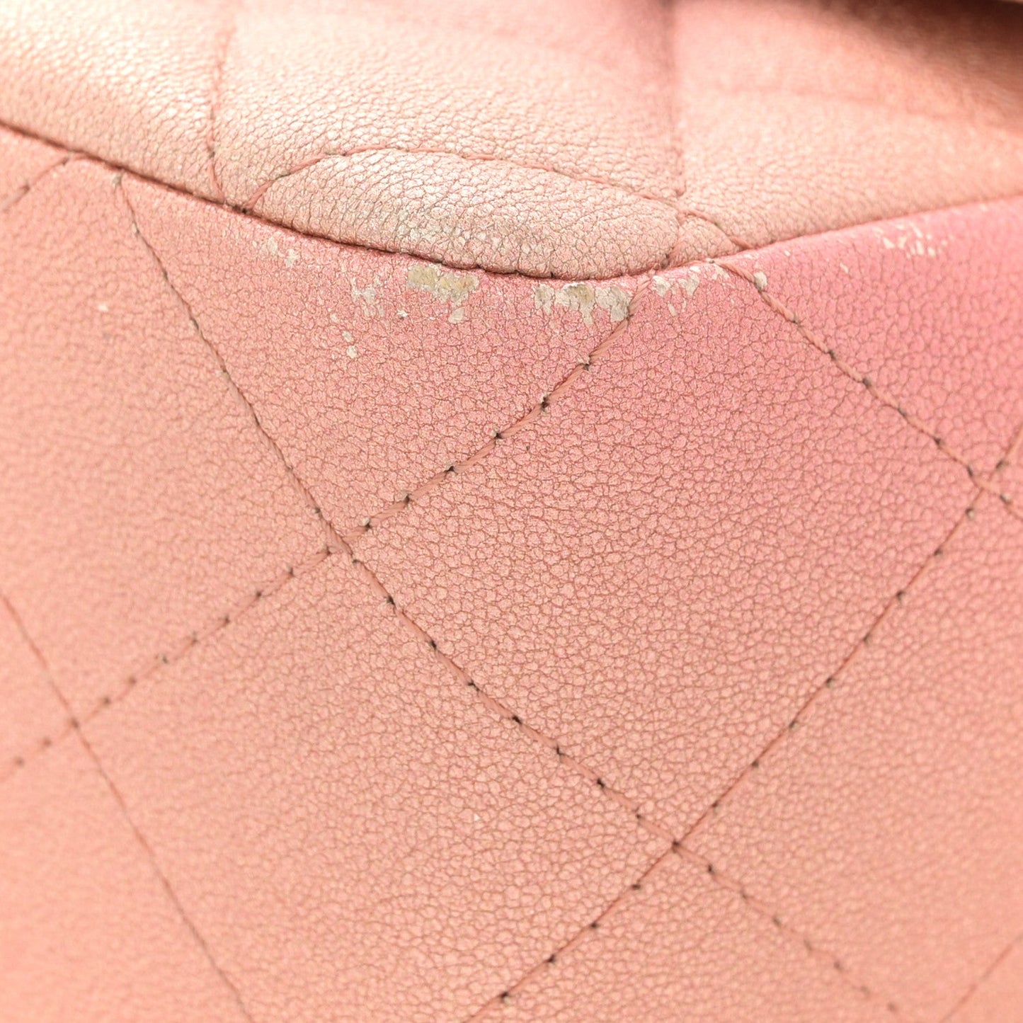 Metallic Lambskin Quilted Ombre Mini Rectangular Flap Pink