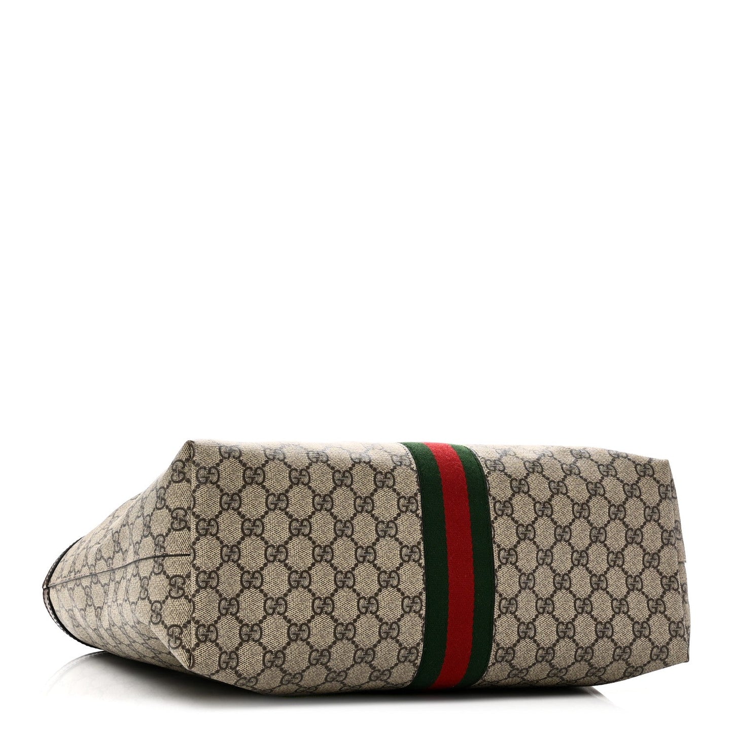 GG Supreme Monogram Medium Ophidia Shopping Tote Brown