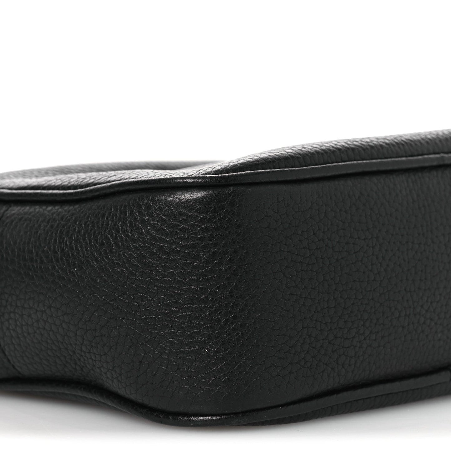 Pebbled Calfskin Small Soho Disco Bag Black