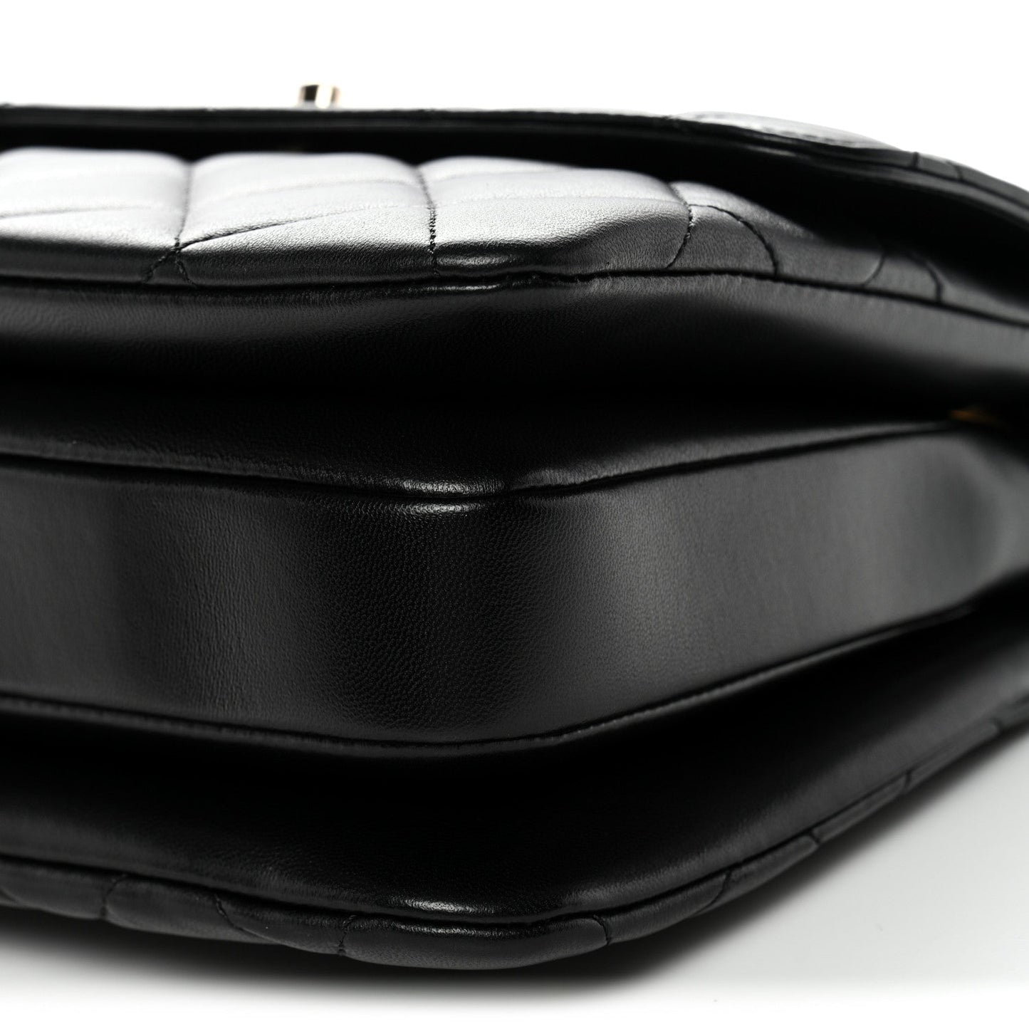 Lambskin Quilted Small Trendy CC Dual Handle Flap Bag Black
