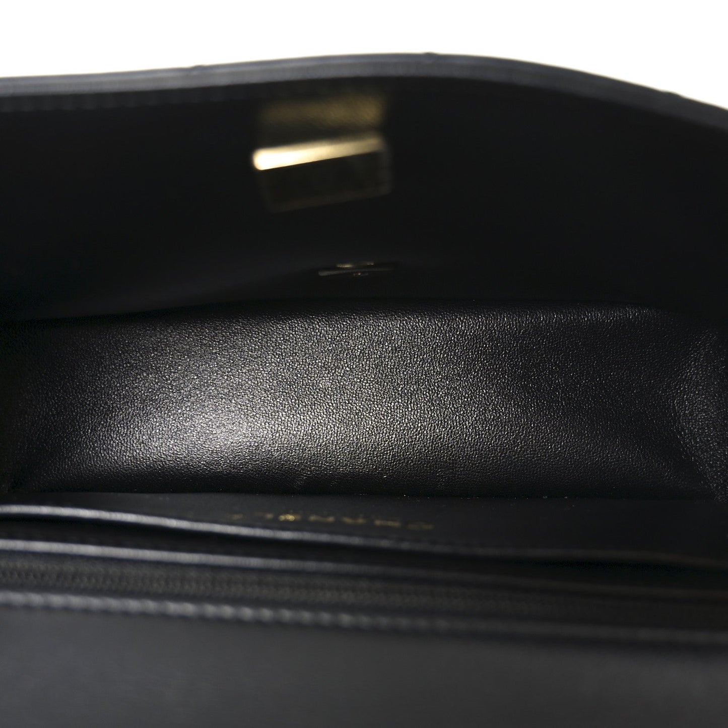 Lambskin Quilted Mini Rectangular Flap Black