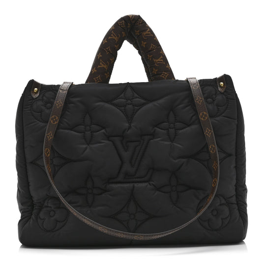 Econyl Monogram Pillow Giant Onthego MM Black