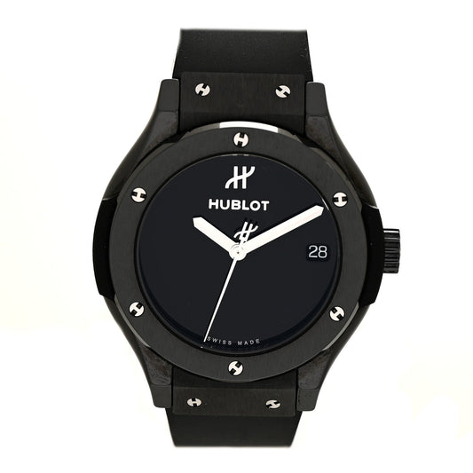 Ceramic Rubber 33mm Classic Fusion Black Magic Quartz Watch Black 581.CX.1270.RX.MDM