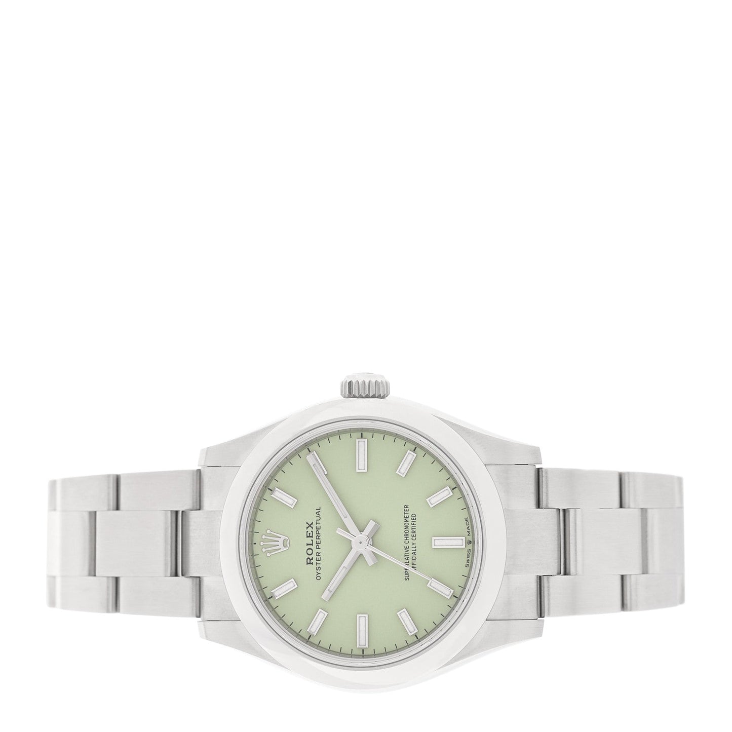 Stainless Steel 31mm Oyster Perpetual Watch Pistachio 277200