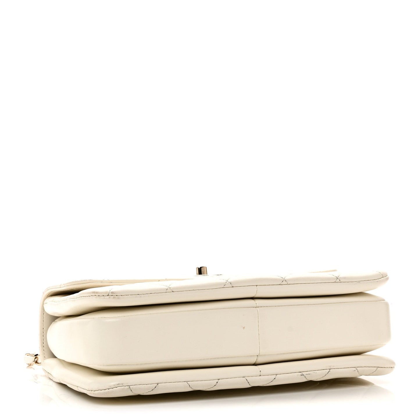 Lambskin Quilted Small Trendy CC Dual Handle Flap Bag White