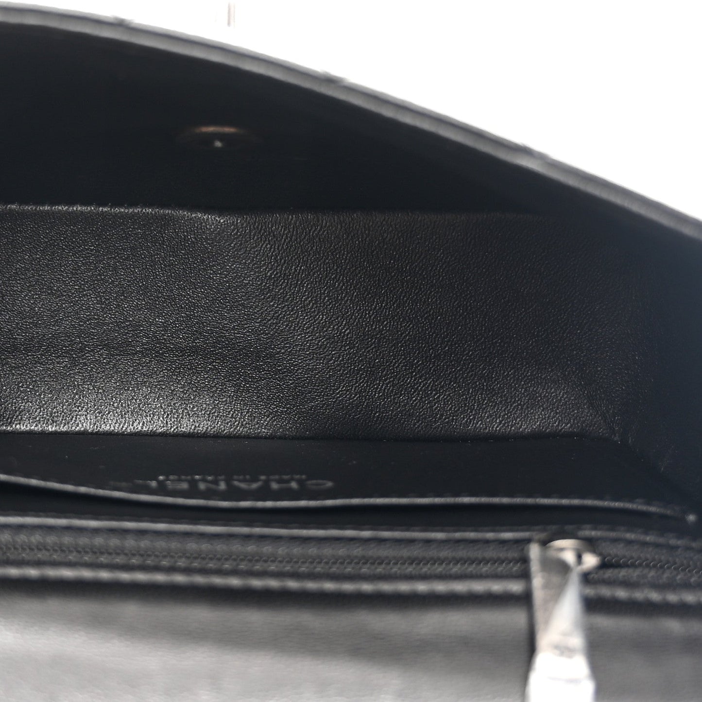 Lambskin Quilted Mini Rectangular Flap Black