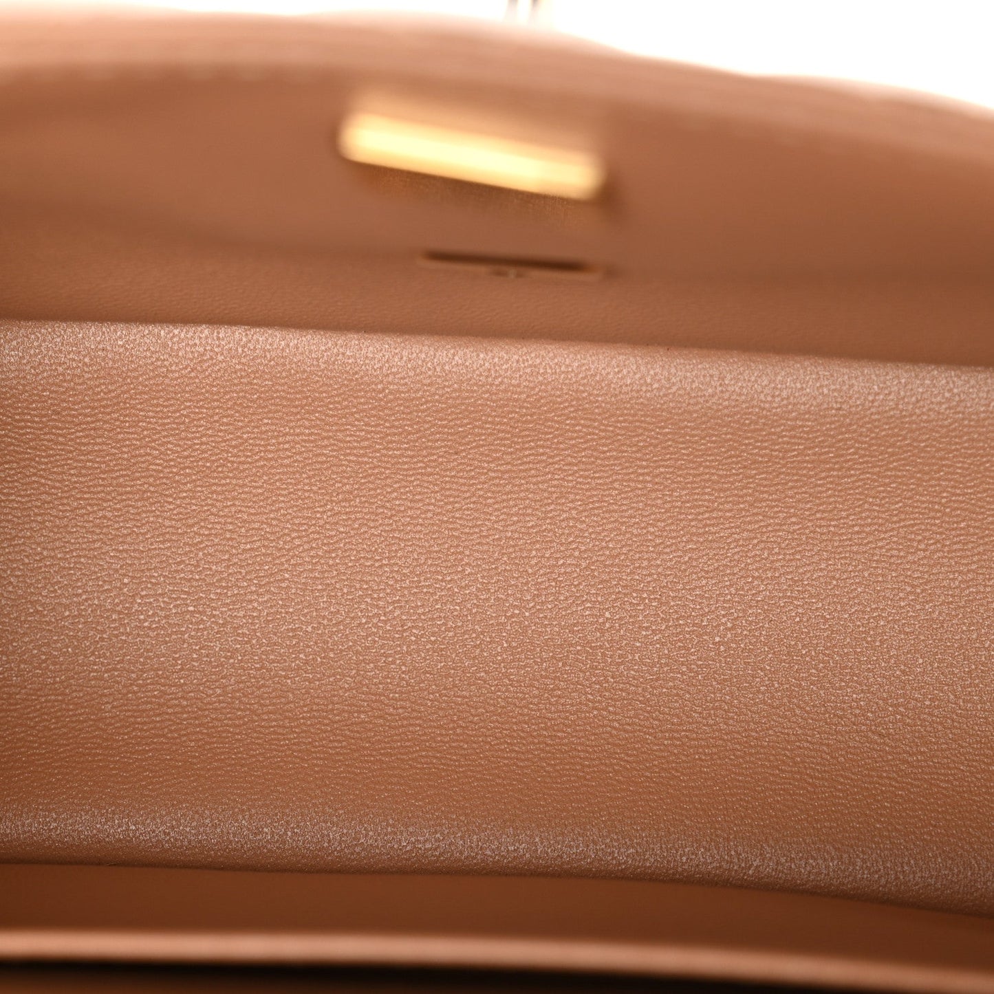 Lambskin Quilted Mini Square Flap Brown