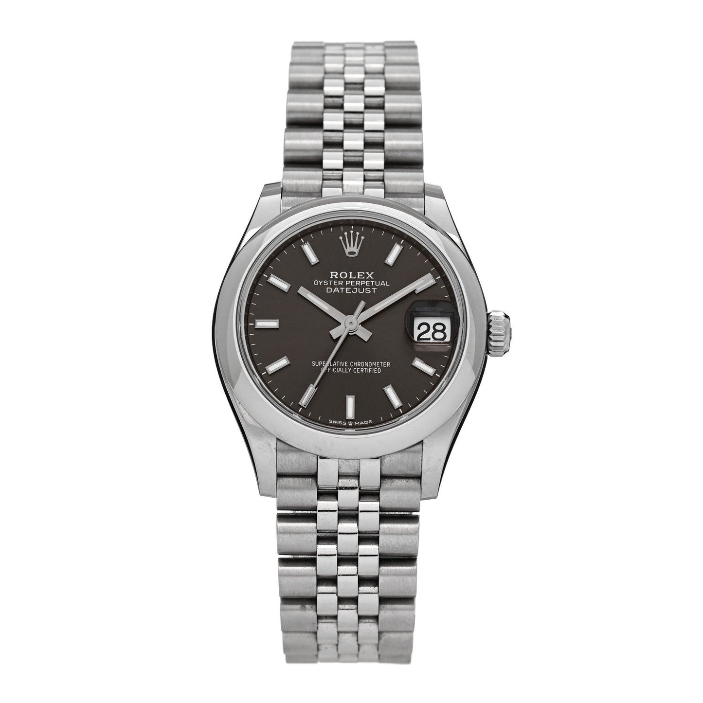 Stainless Steel 31mm Oyster Perpetual Datejust Watch Dark Grey 278240