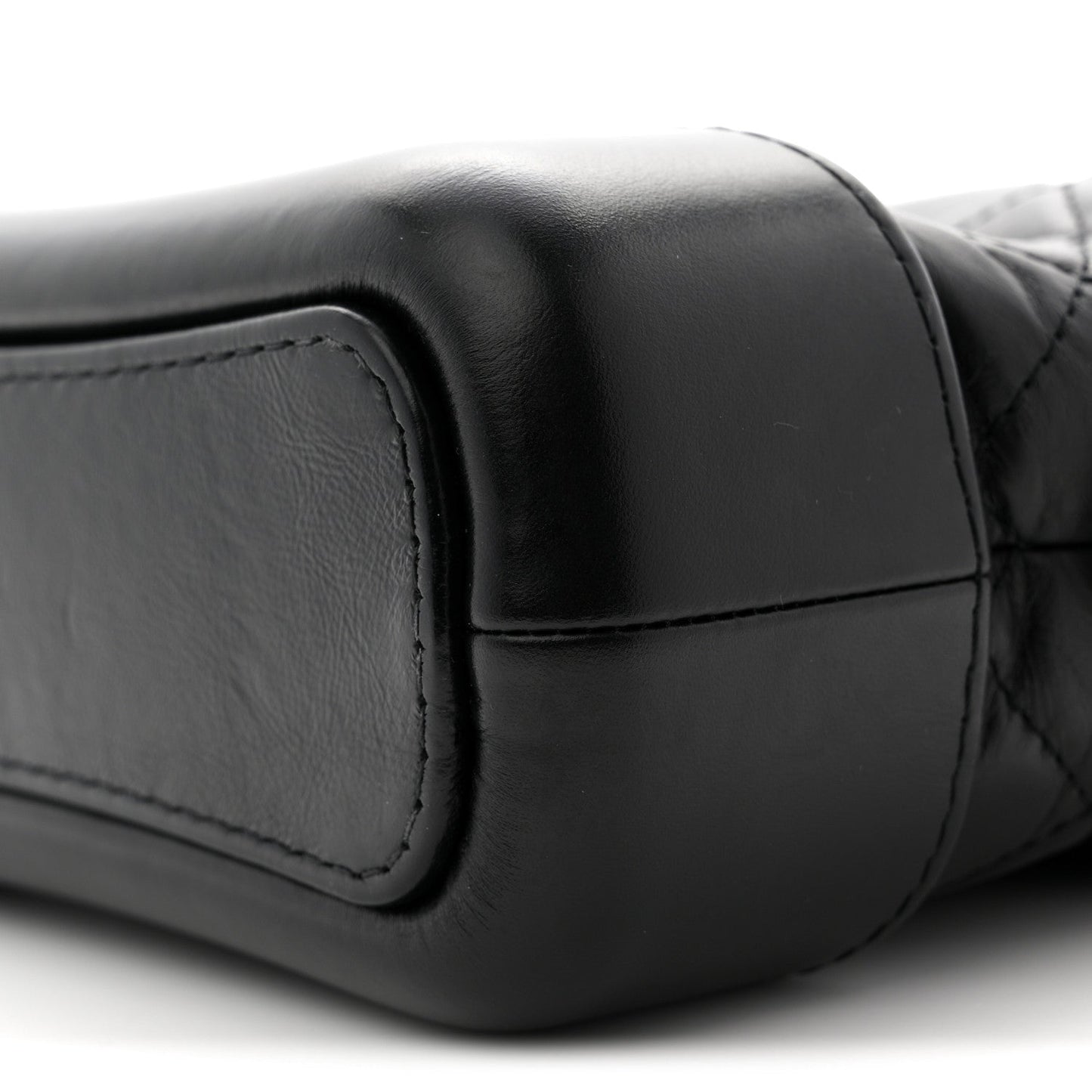 Aged Calfskin Quilted Small Gabrielle Hobo So Black