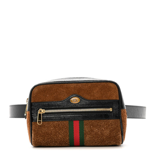 Suede Small Ophidia Belt Bag 85 34 Brown
