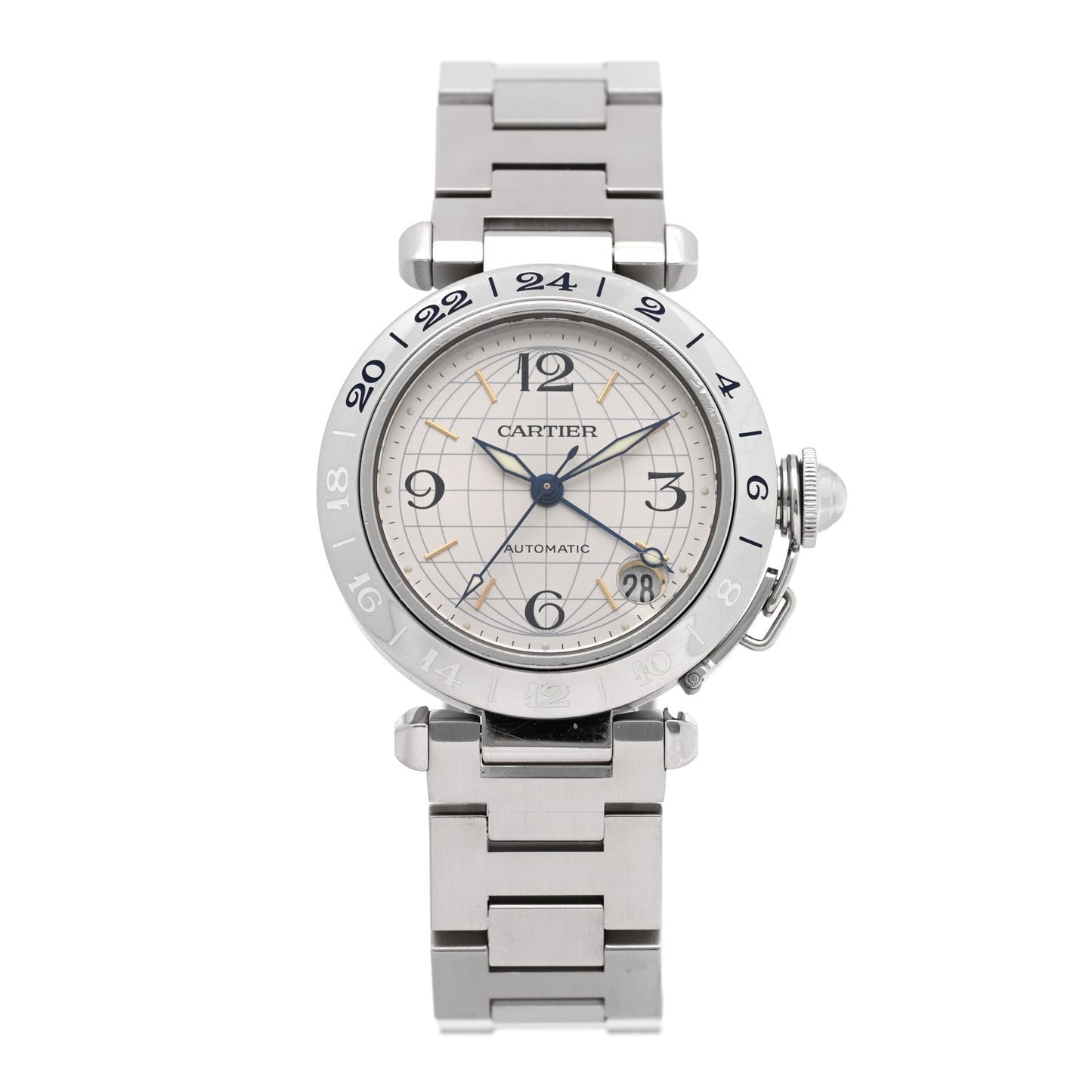 Stainless Steel 35mm Pasha GMT Automatic Watch