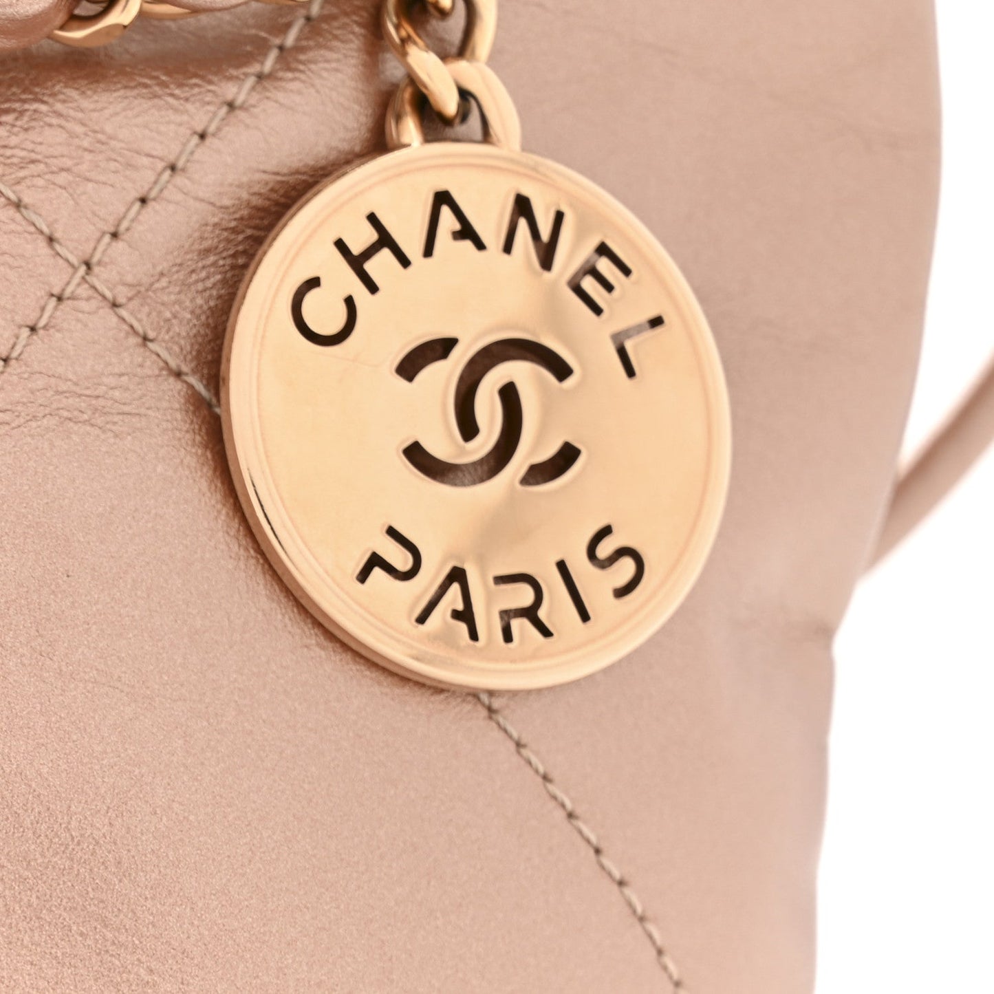 Metallic Calfskin Quilted Mini Chanel 22 Copper