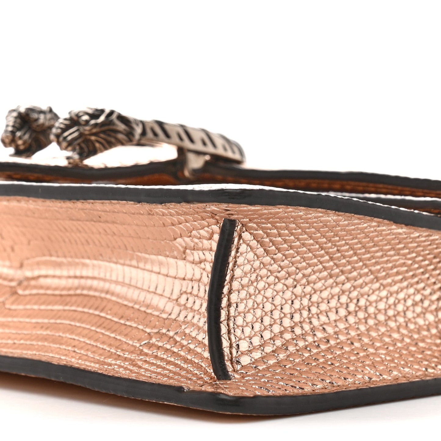 Metallic Lizard Super Mini Dionysus Bag Rame