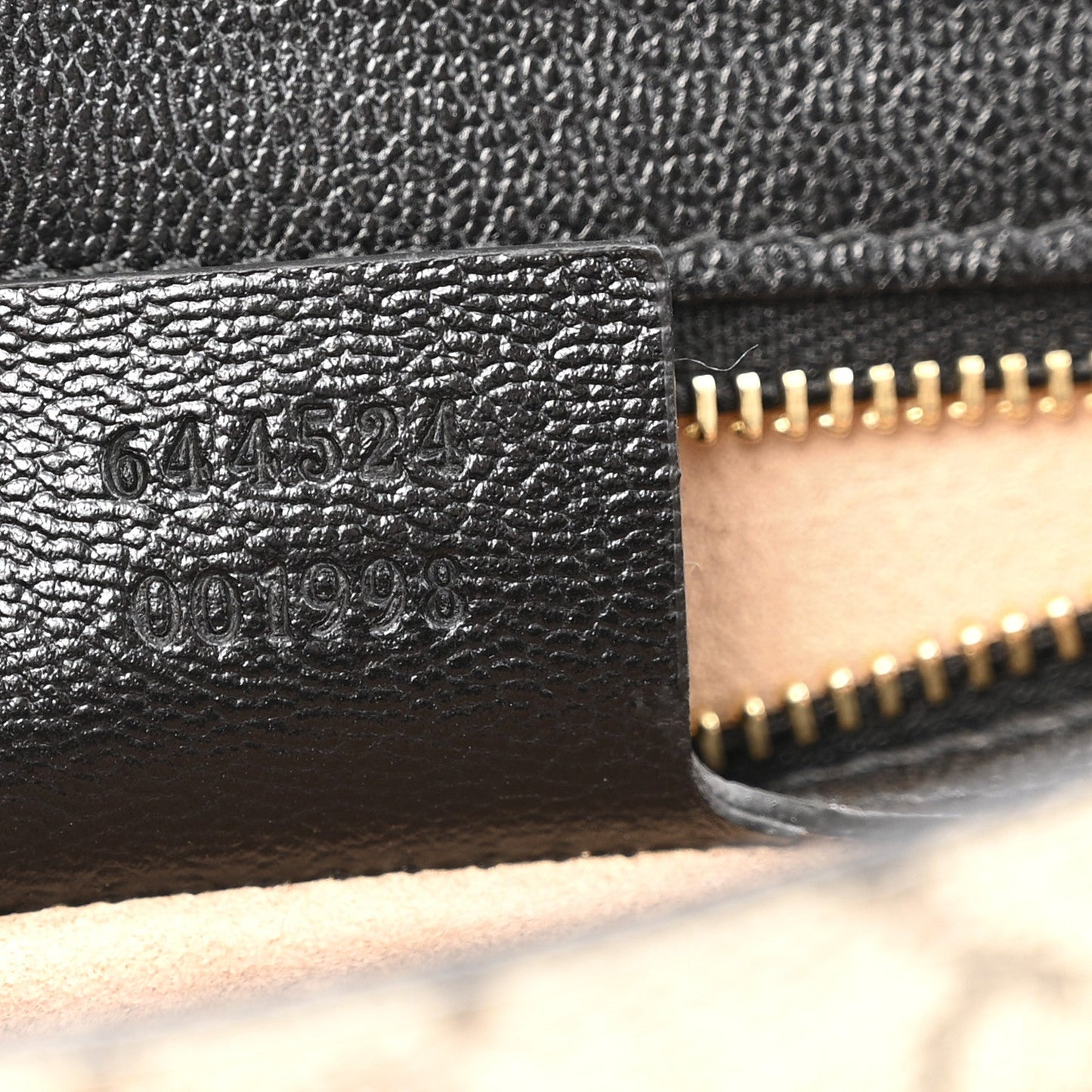 GG Supreme Monogram Calfskin Small Padlock Messenger Shoulder Bag Beige Black Cuir