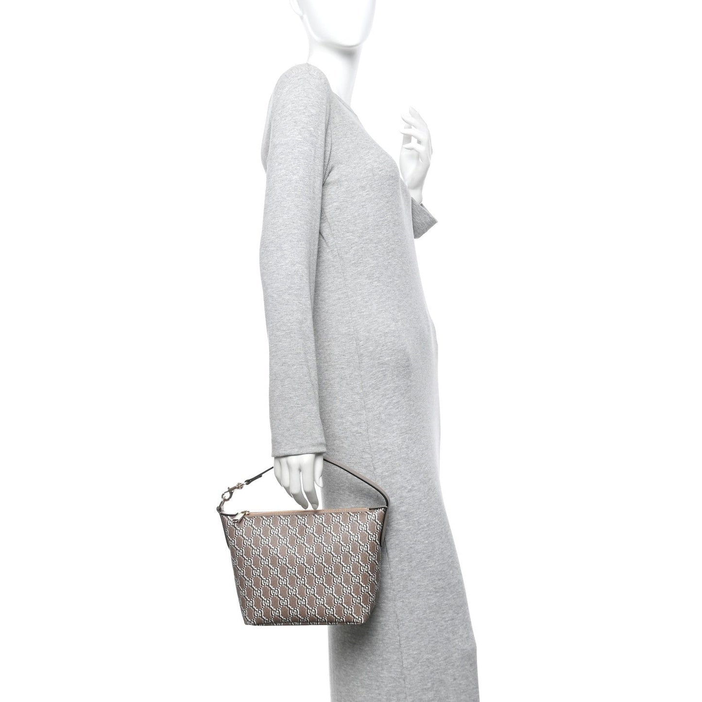 GG Shadow Monogram Super Mini Ophidia Shoulder Bag Taupe