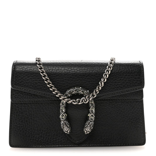 Calfskin Super Mini Dionysus Shoulder Bag Black