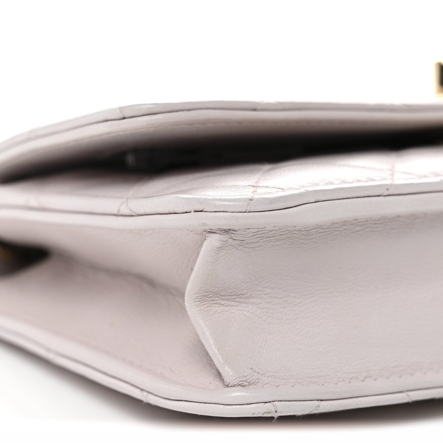 Lambskin Quilted Trendy CC Wallet On Chain WOC Lilac