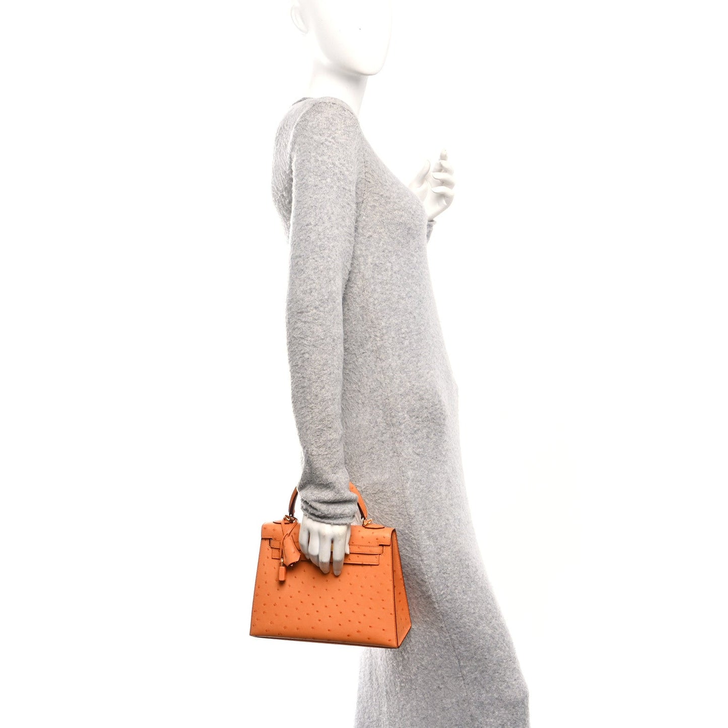 Ostrich Kelly Sellier 25 Abricot