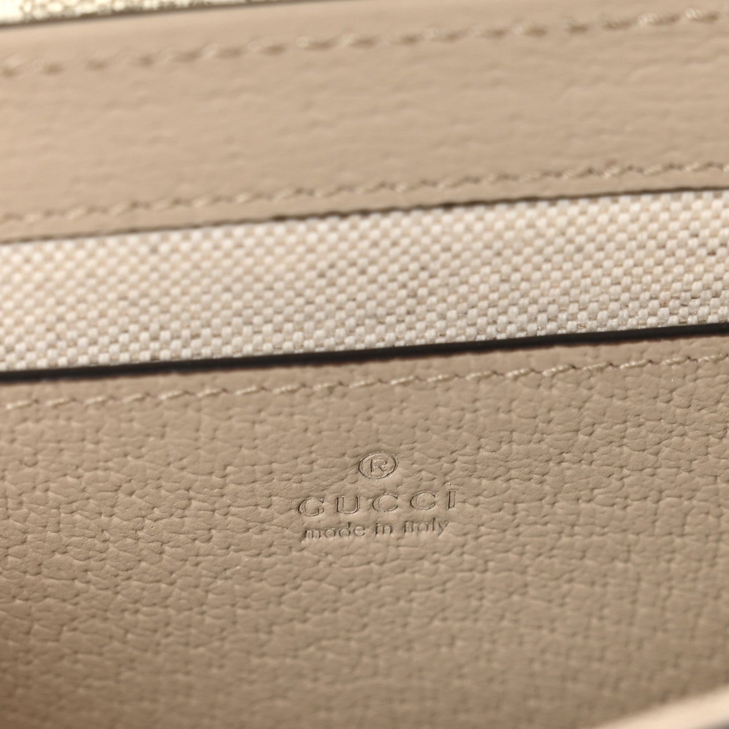 GG Supreme Monogram Textured Dollar Calfskin Web Mini Ophidia Envelope Shoulder Bag Beige Mystic White Oatmeal