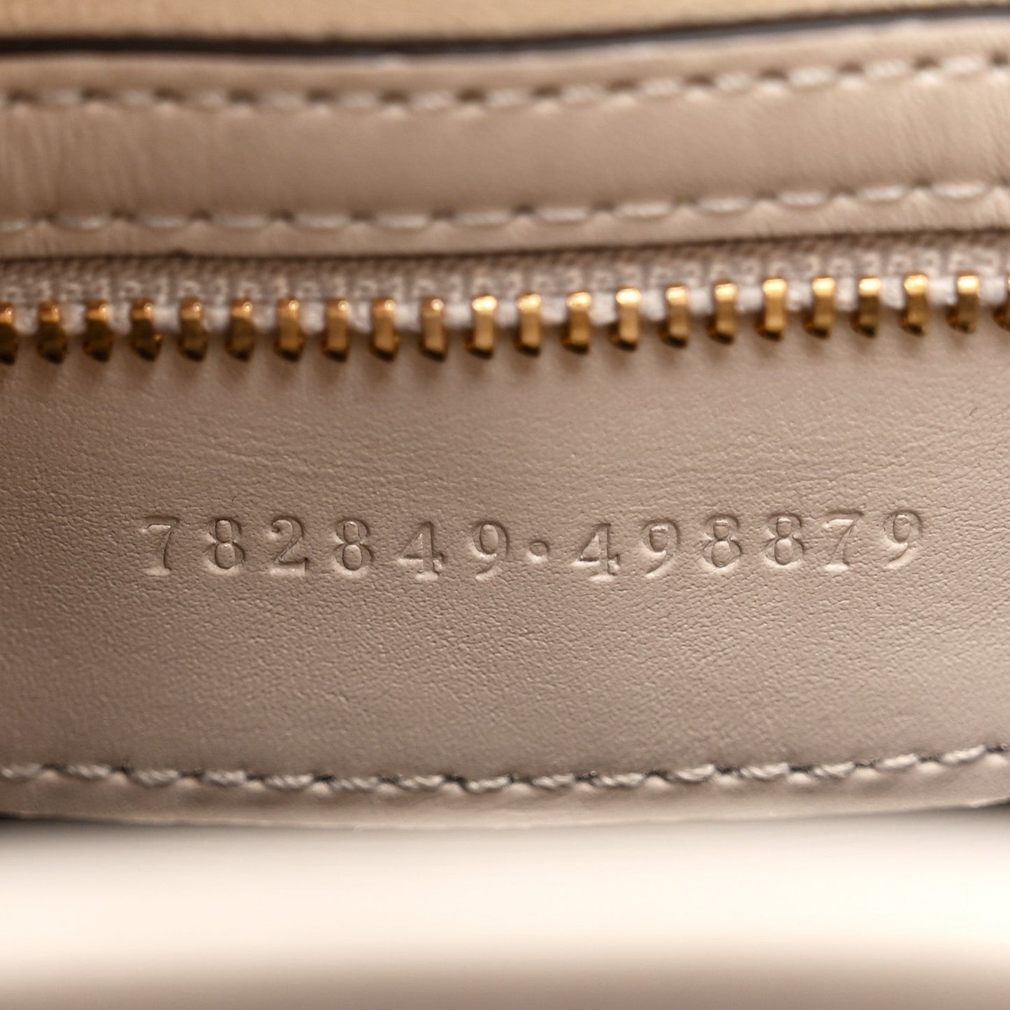 Ancora Calfskin Web Small Jackie Shoulder Bag Light Grey