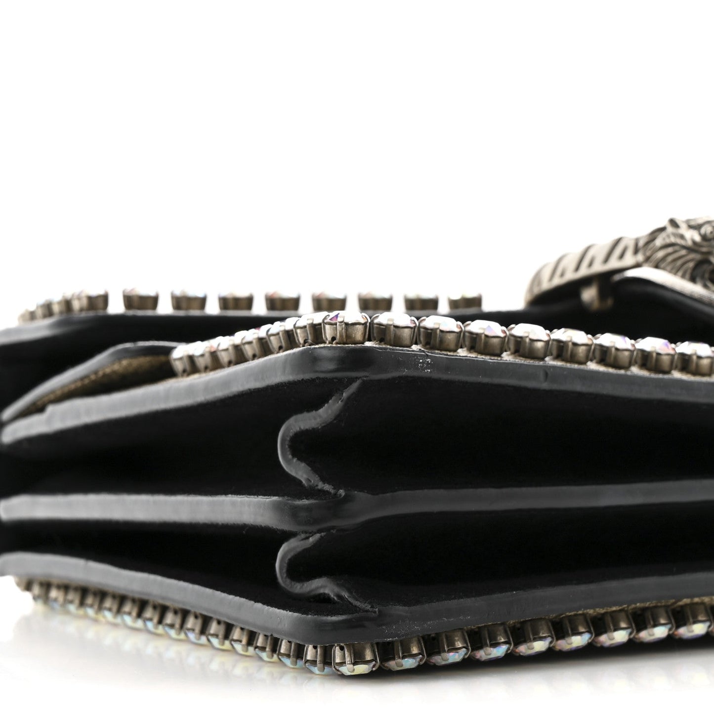 GG Supreme Monogram Crystal Small Dionysus Shoulder Bag Black