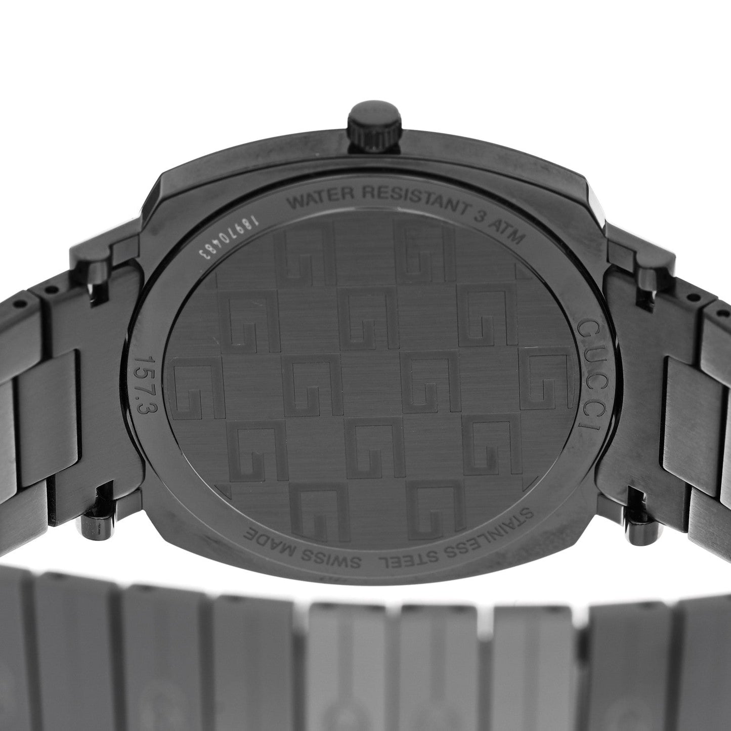 PVD Stainless Steel 38mm Grip Quartz Watch Black