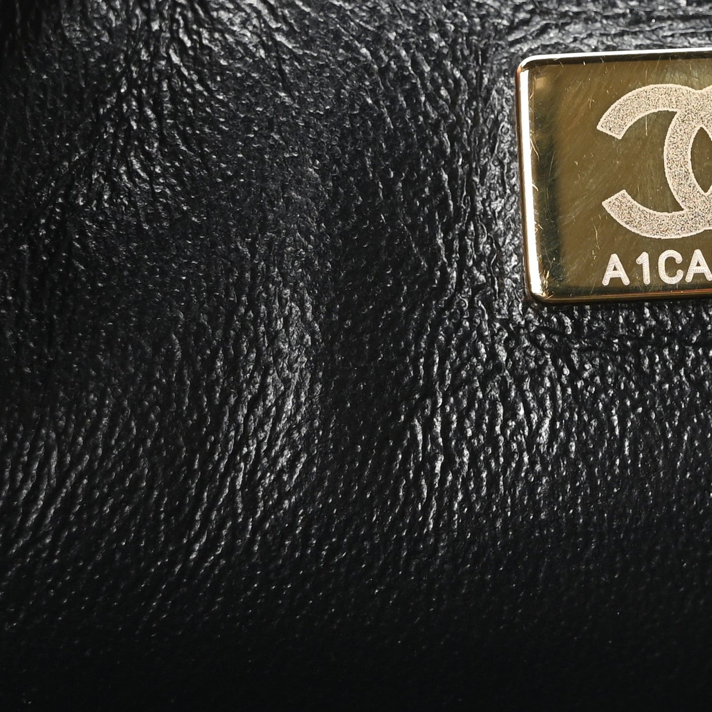 Lambskin Quilted Mini Rectangular Flap Black