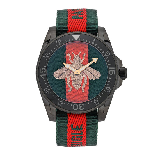 Stainless Steel Nylon 45mm Le Marche Des Merveilles Bee Quartz Watch Green