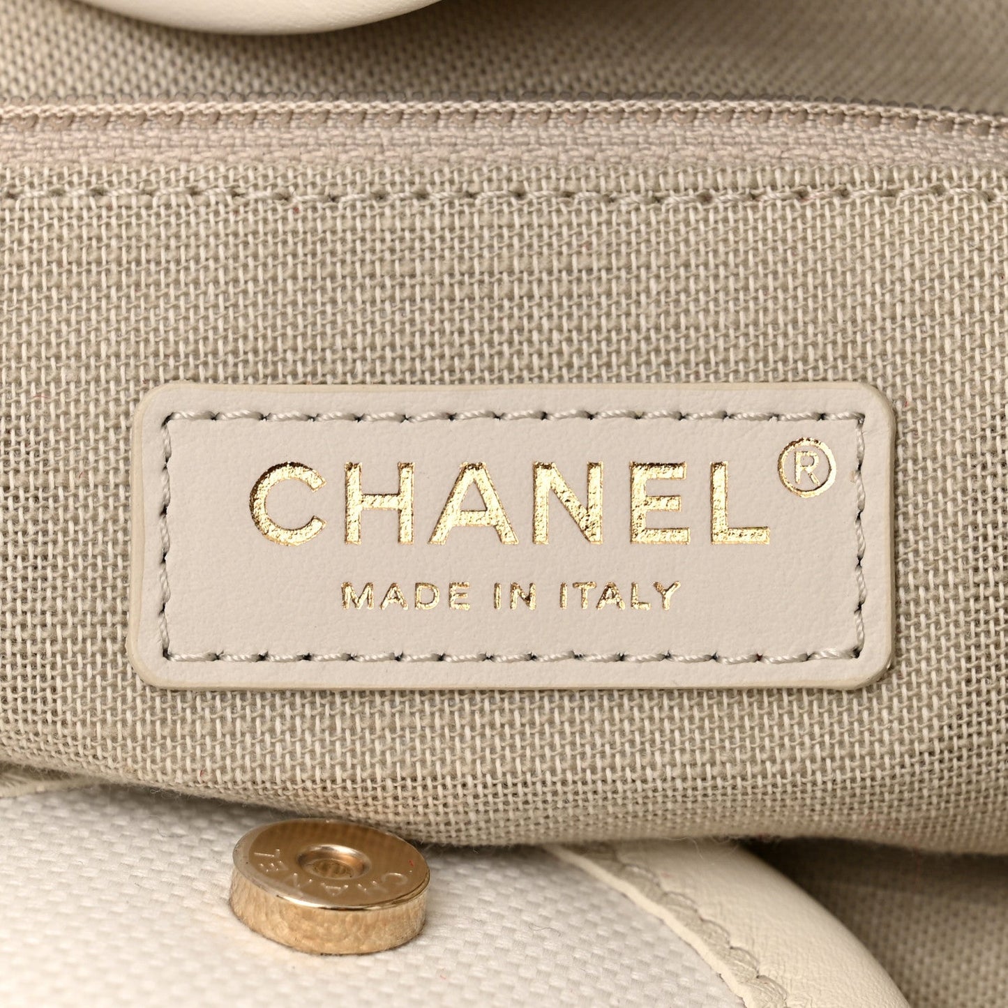 Cotton Medium Deauville Tote White