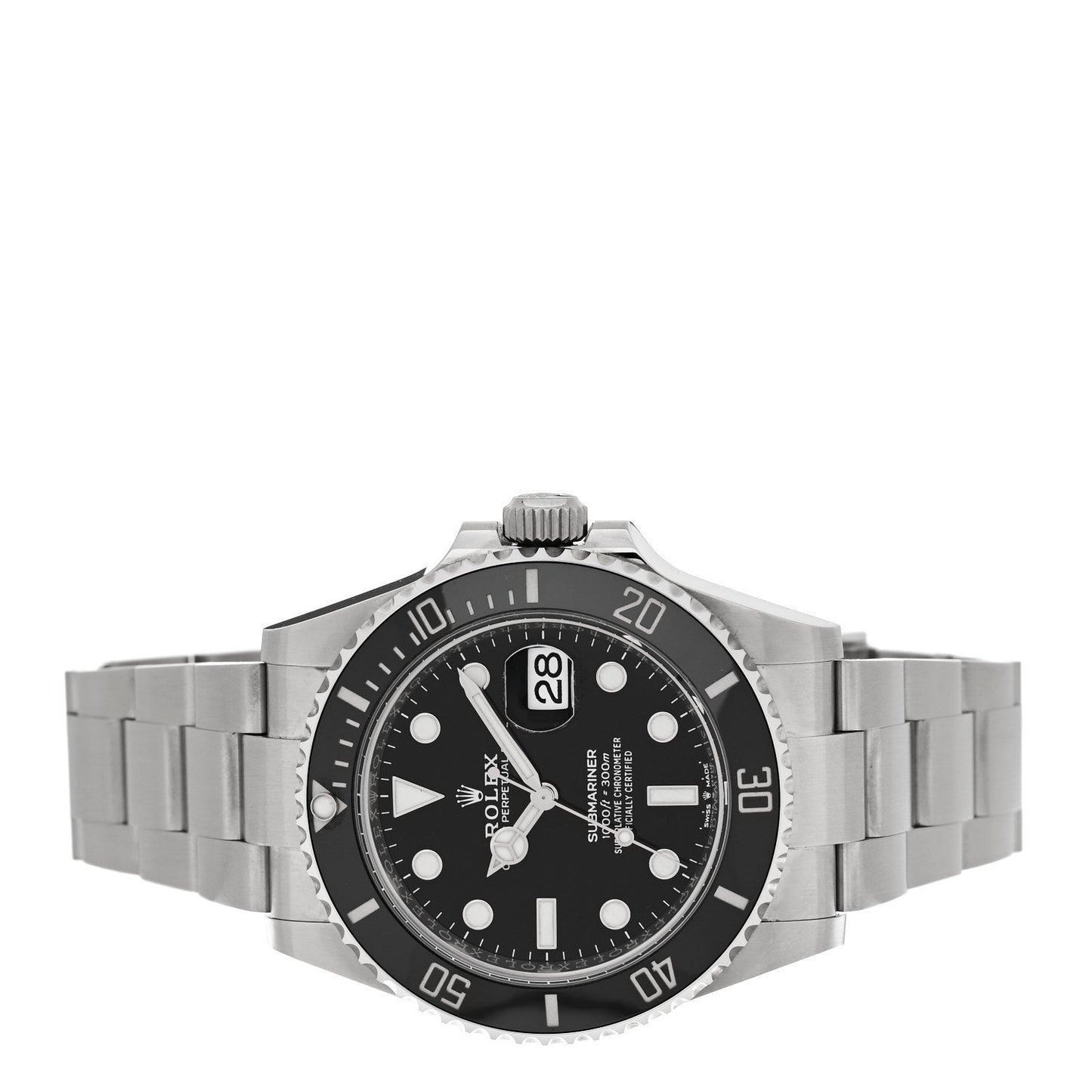 Stainless Steel 41mm Oyster Perpetual Submariner Date Watch Black 126610LN