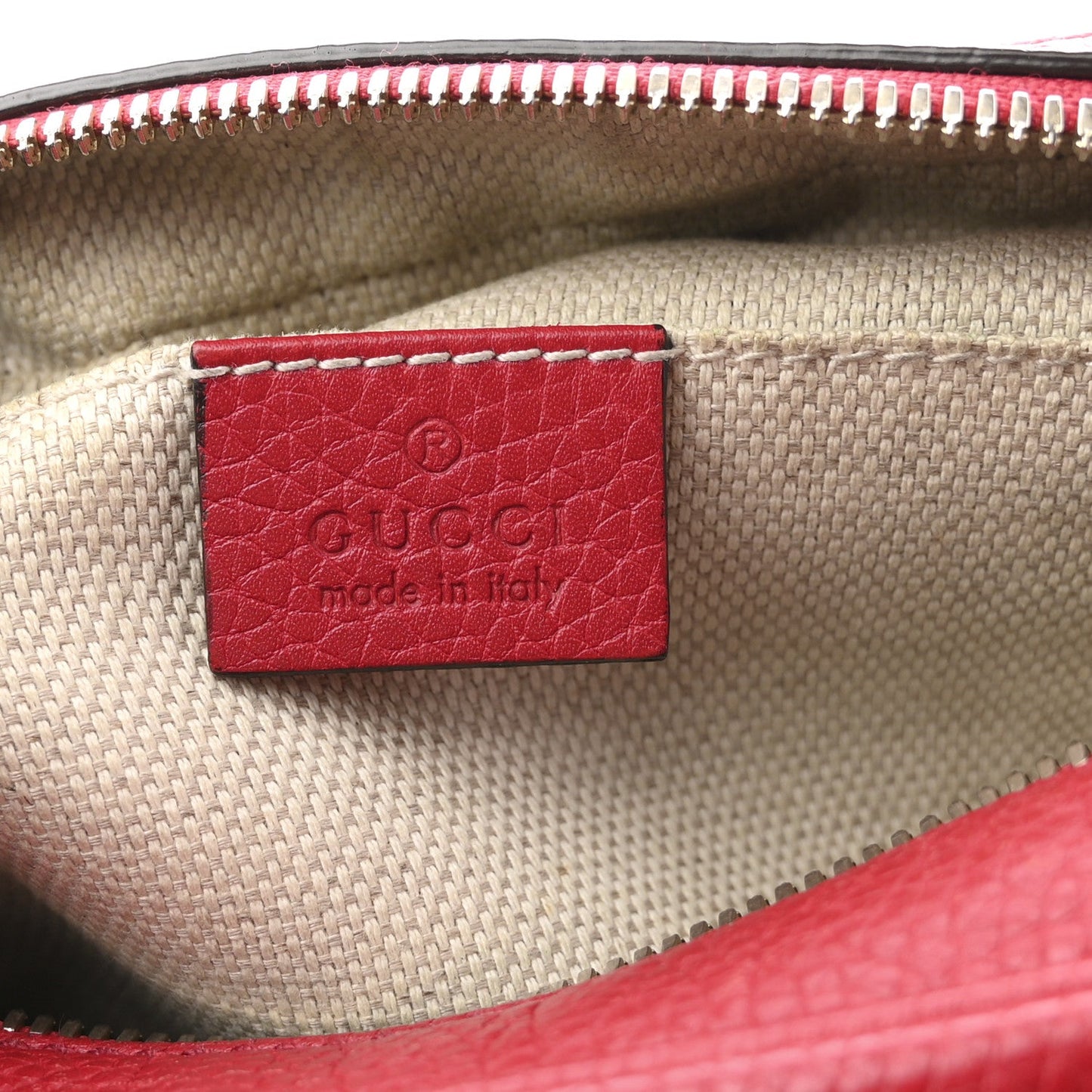 Pebbled Calfskin Small Soho Disco Bag Tabasco Red