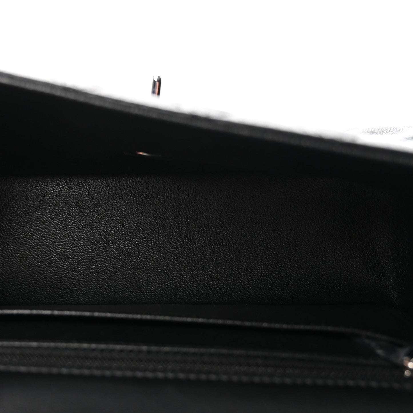 Lambskin Quilted Mini Rectangular Flap Black