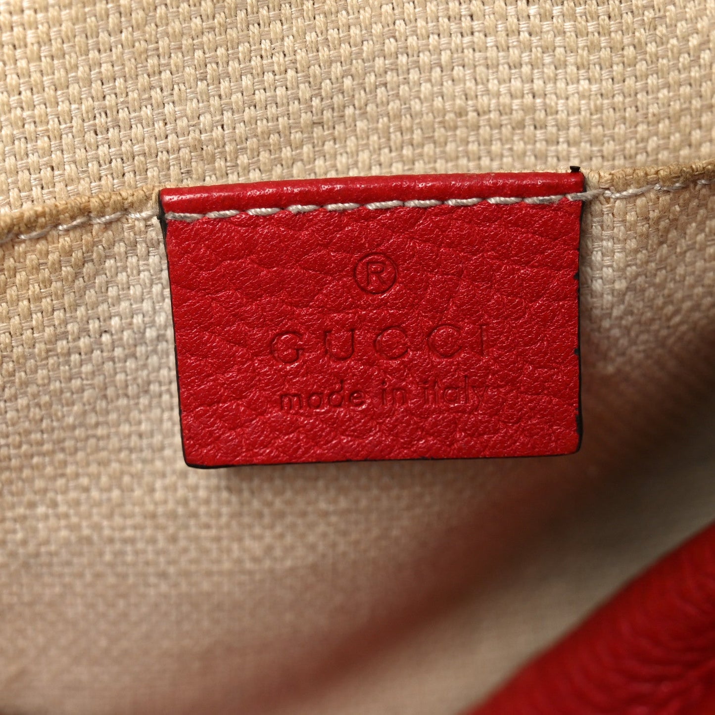 Pebbled Calfskin Small Soho Disco Bag Tabasco Red