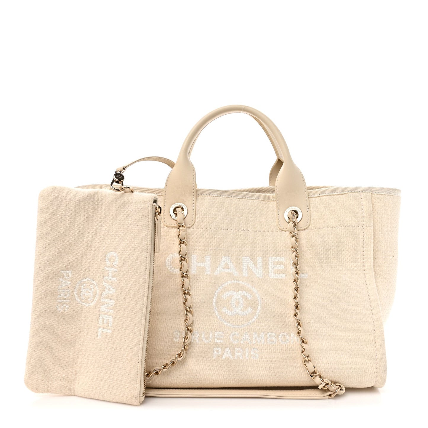Mixed Fibers Small Deauville Tote White