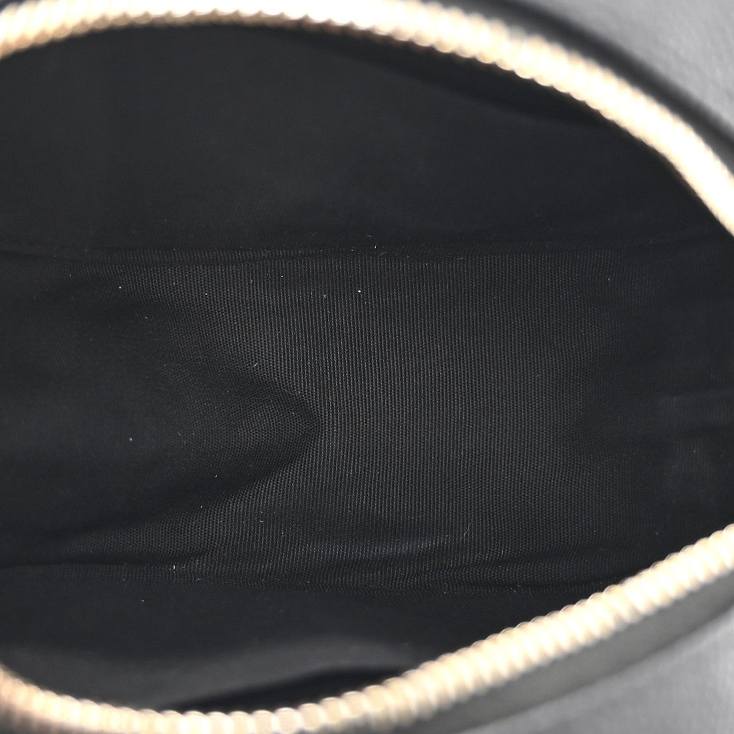 Caviar Quilted Round Filigree Crossbody Black