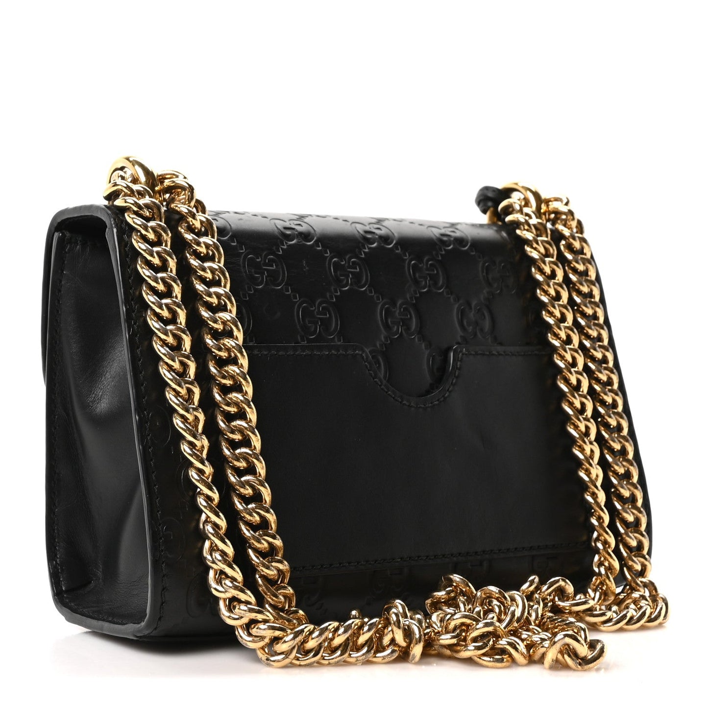 Guccissima Small Padlock Shoulder Bag Black