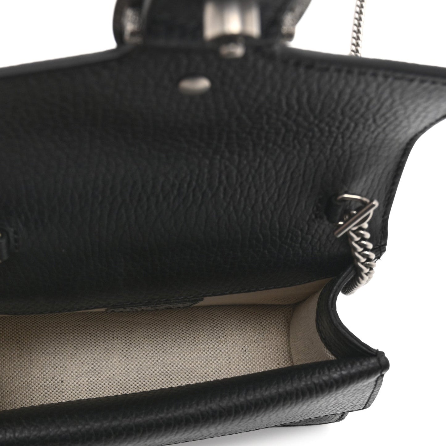 Dollar Calfskin Crystal Mini Dionysus Top Handle Bag Black Crystal