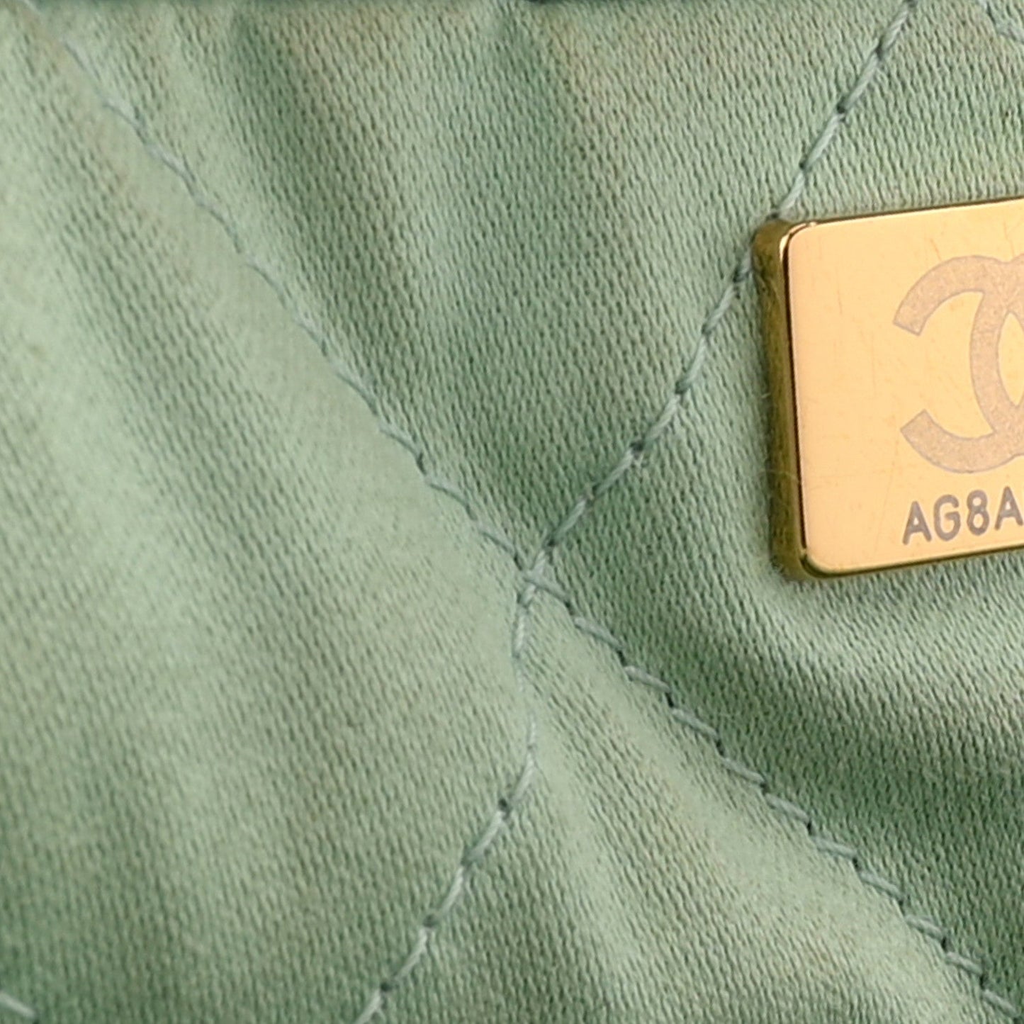 Shiny Calfskin Quilted Small Chanel 22 Light Green