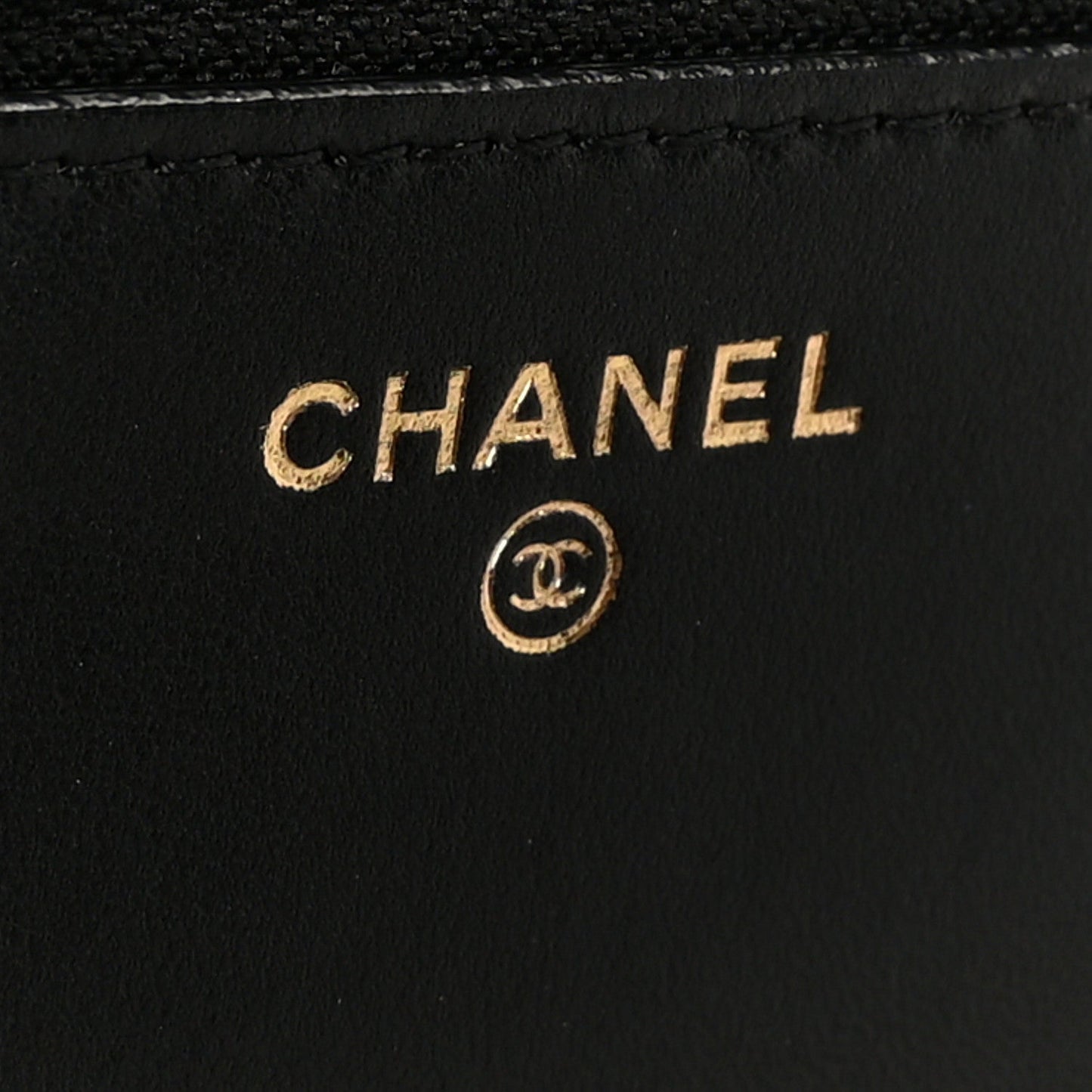 Lambskin Quilted Trendy CC Wallet On Chain WOC Black