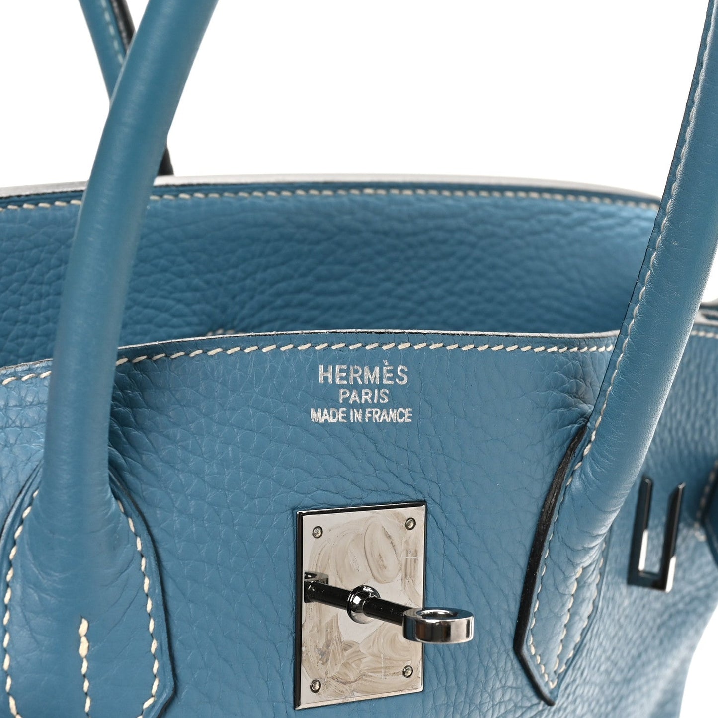 Taurillon Clemence Birkin 35 Blue Jean