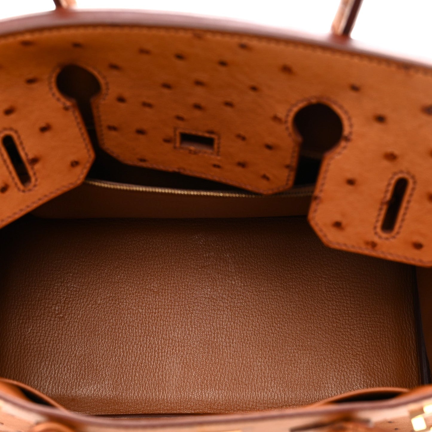 Ostrich Birkin 30 Cognac