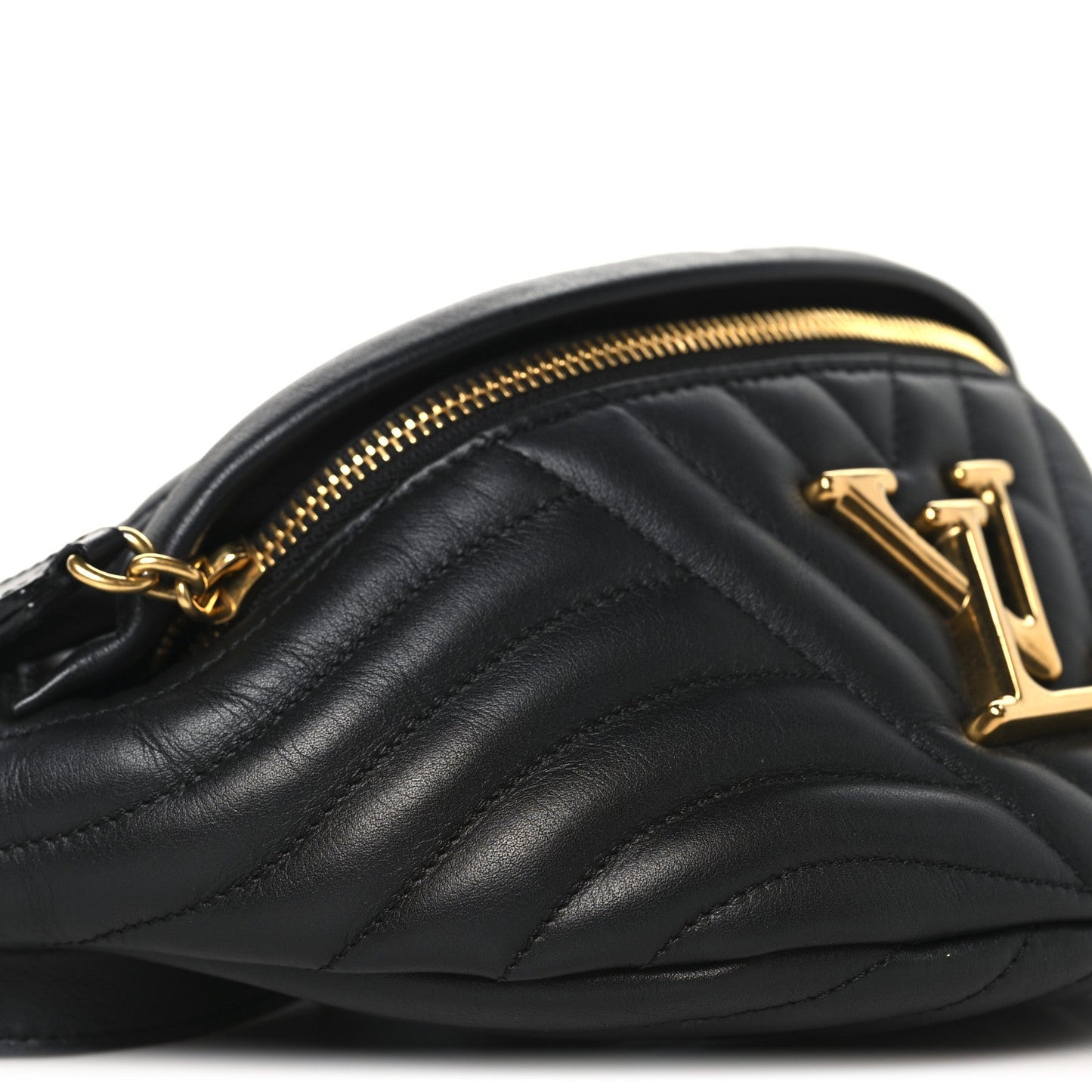 Calfskin Quilted New Wave Bumbag Black