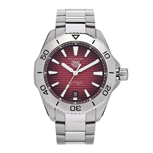 Stainless Steel 40mm Aquaracer Professional 200 Solargraph Automatic Watch Red WBP2114