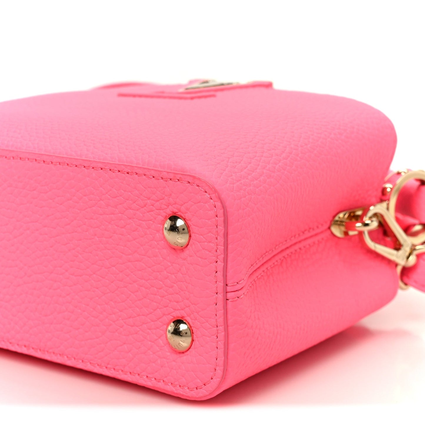 Taurillon Monogram Tuffetage Capucines Mini Fluo Pink