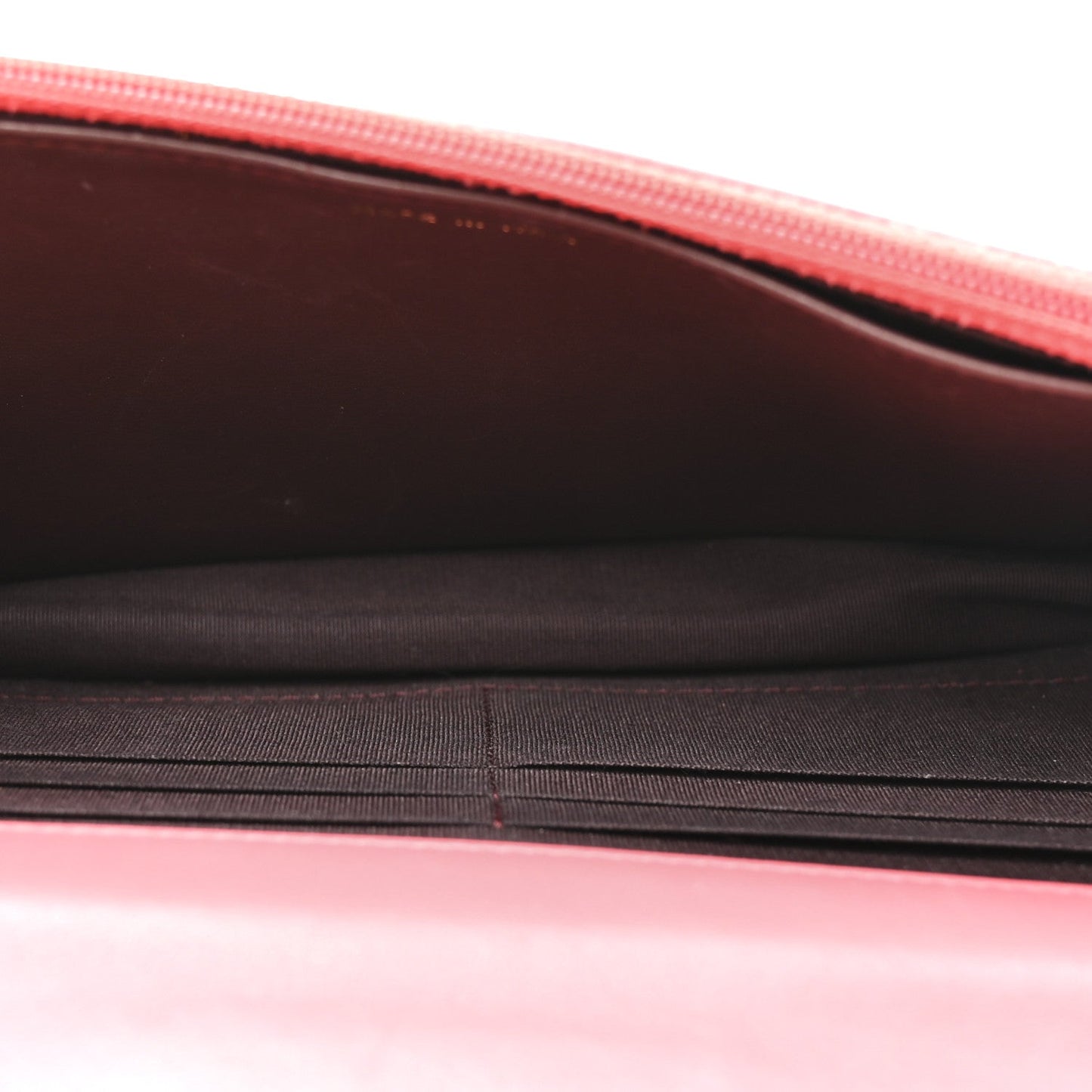 Lambskin Quilted Trendy CC Wallet On Chain WOC Bright Pink
