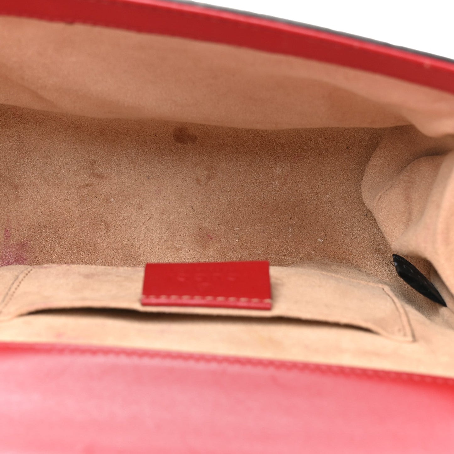 Guccissima Small Padlock Shoulder Bag Hibiscus Red