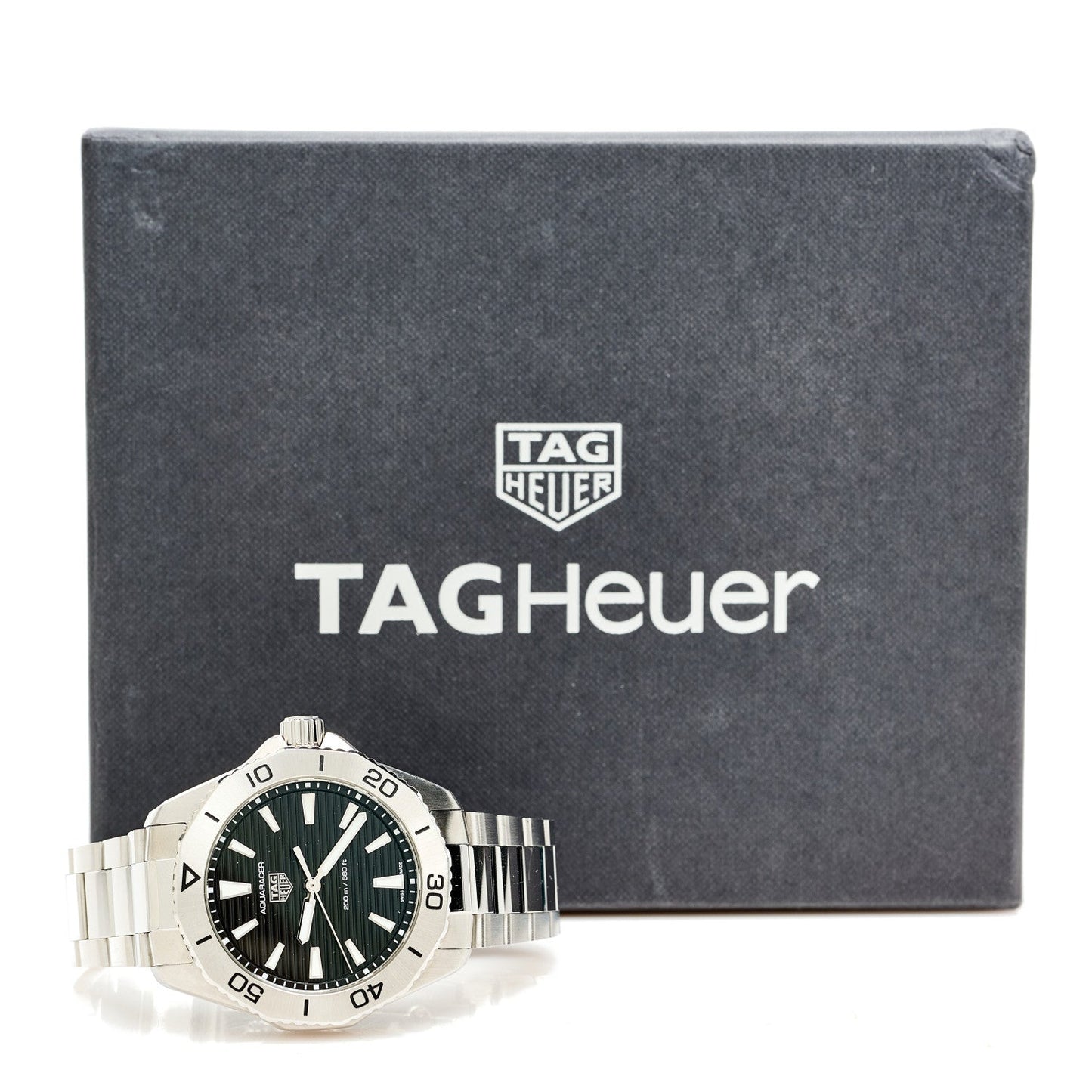 Stainless Steel 40mm Aquaracer Professional 200 Quartz Watch Black WBP1110