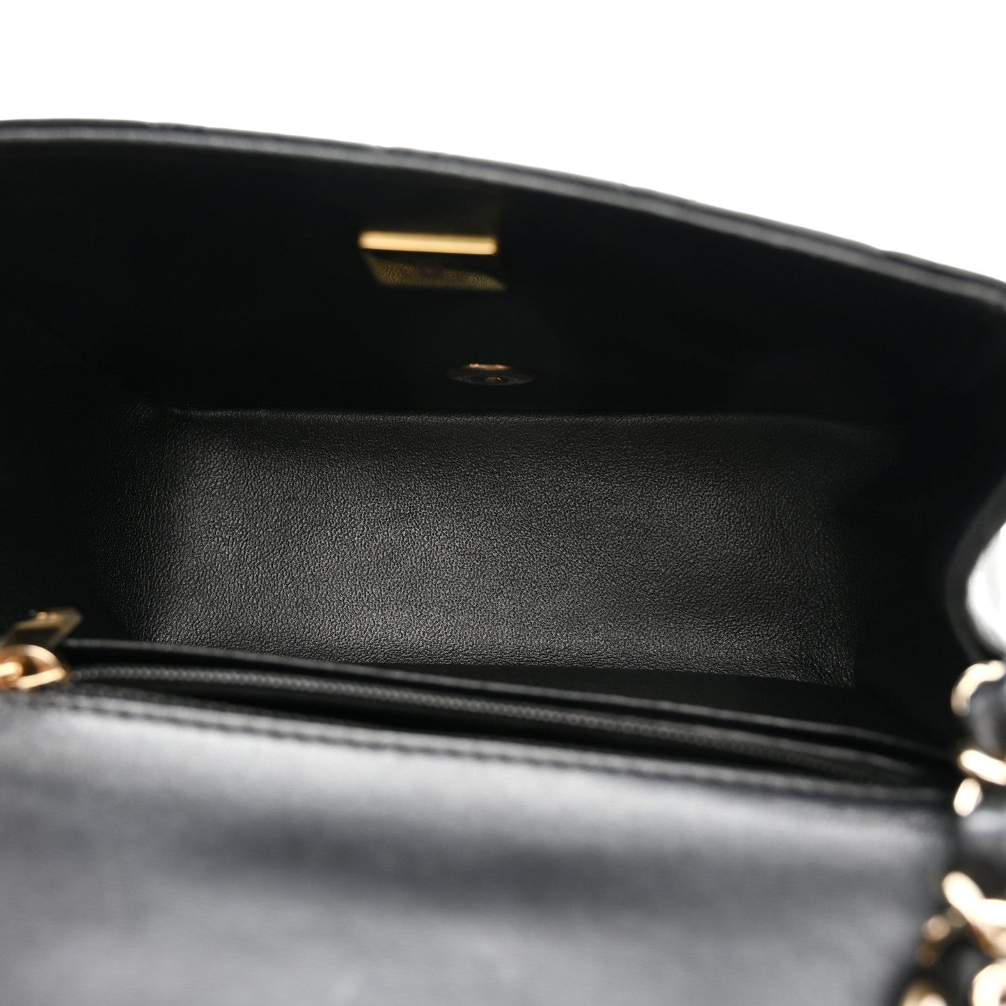Lambskin Quilted Mini Square Flap Black
